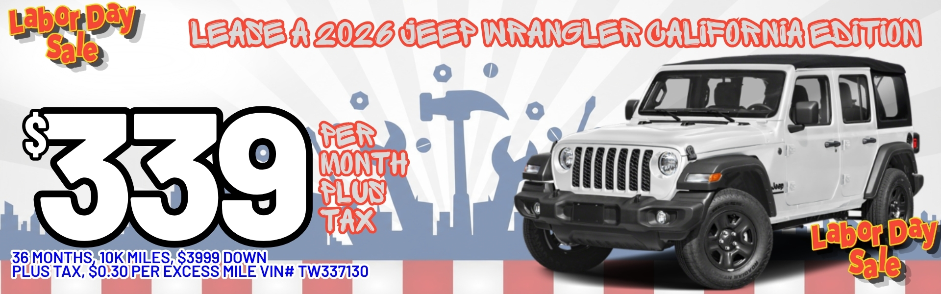 Lease a 2025 Jeep Wrangler California Edition