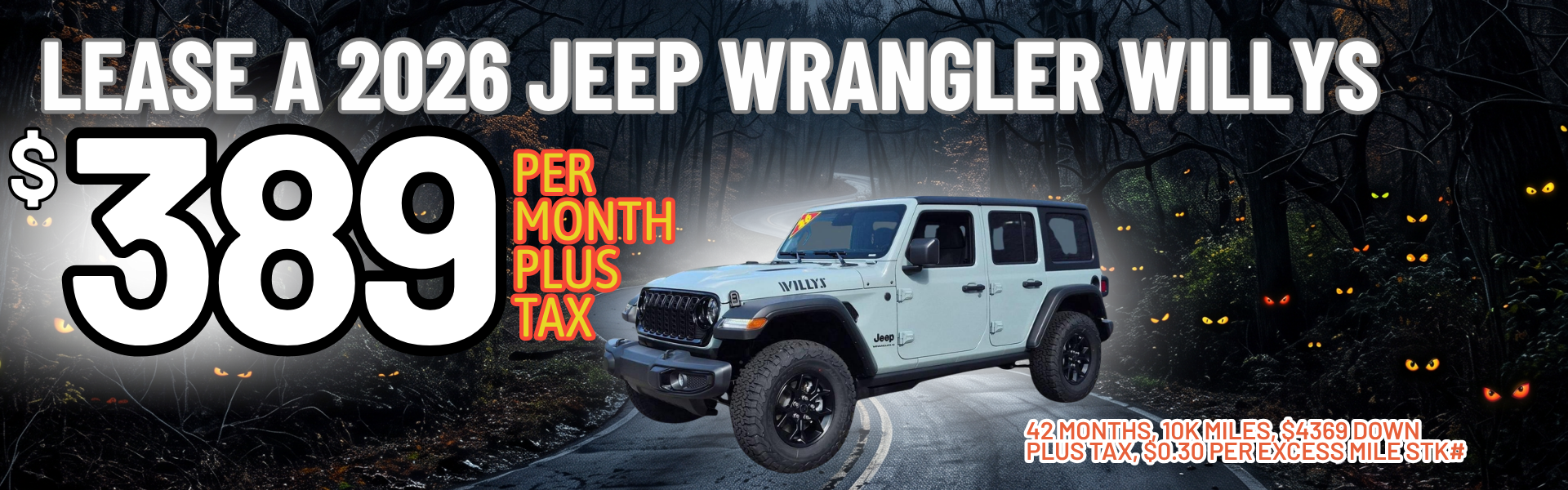 October Lease Jeep Wrangler Willys